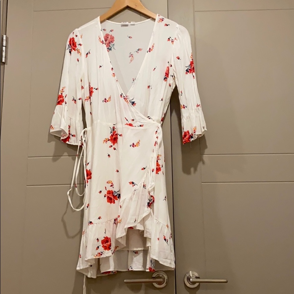 Gap Floral Wrap Dress